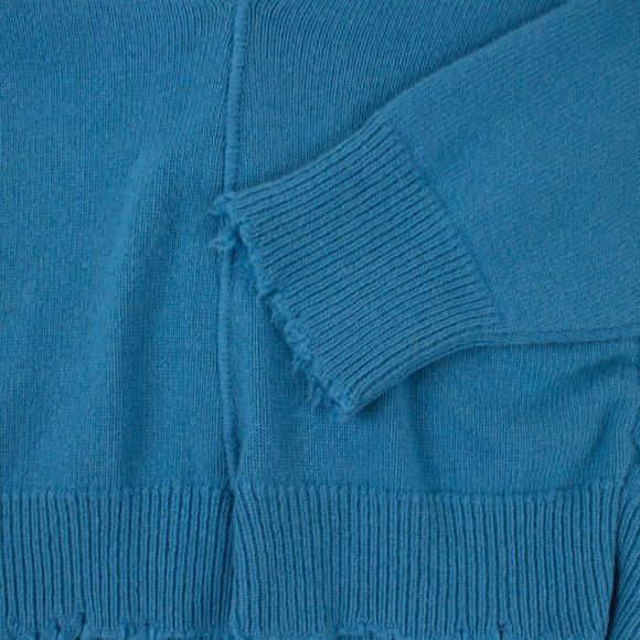UNRAVEL PROJECT Blue Wool Pintuck Sweater Size S $910 - Picture 3 of 5